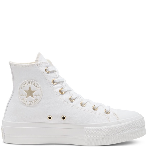 Converse White Gold Platform Chuck Taylor All Star - Picture 4 of 9
